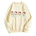 thumbnail image 4 of GuzomFashion Womens Beige Christmas Santa Sweatshirt - Oversized 100% Polyester Soft Crew Neck for Holiday/Casual Wear (S-XXL),Size XL, 4 of 4