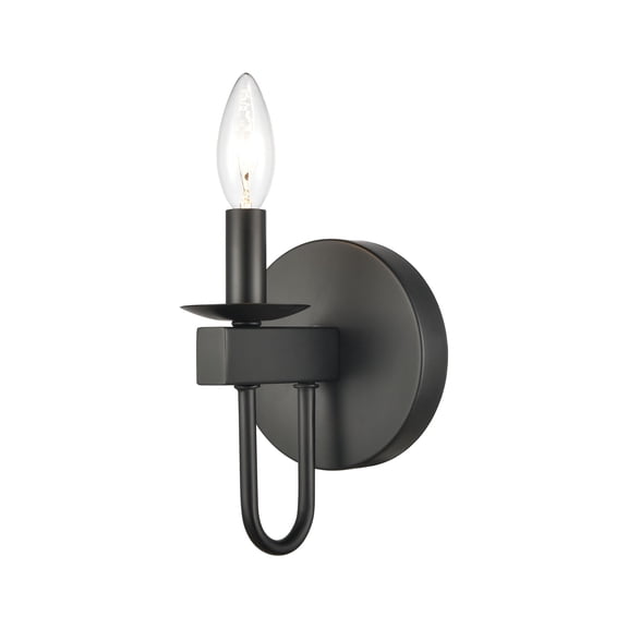 Elk Home 5-Inch Wide Williamson Vanity Light, Traditional, Black