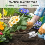 Lnrkai Garden Trowel Hand Shovel, 11.8 Aluminum Alloy Wide Shovel for Planting Transplanting Weeding Moving, Gardening Hand Tools, Green