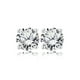 thumbnail image 1 of Pendientes de Botón Solitario JeenMata 4 Puntas con Diamantes Redondos de 0,33 Quilates Chapado en Oro Blanco de 18 K sobre Plata, 1 of 5