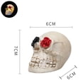 thumbnail image 2 of Halloween Glowing Resin Ornament - Scary Skeleton Prop - LED Lights - For Party, Home Desktop Decoration, 2 of 3