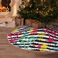 thumbnail image 5 of Rateoe Trendy Colorful Pineapples Pattern Christmas Tree Skirt with Ties, Christmas Tree Decorations, Farmhouse Christmas Decor Xmas Holiday Decorations-36", 5 of 6
