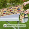 thumbnail image 6 of Flower Fairy Princess Pattern Square Fitted Tablecloth with Elastic Edge,Square Table Cover,Washable Elastic Table Cover for Home Kitchen Party Decor 34"x34", 6 of 6