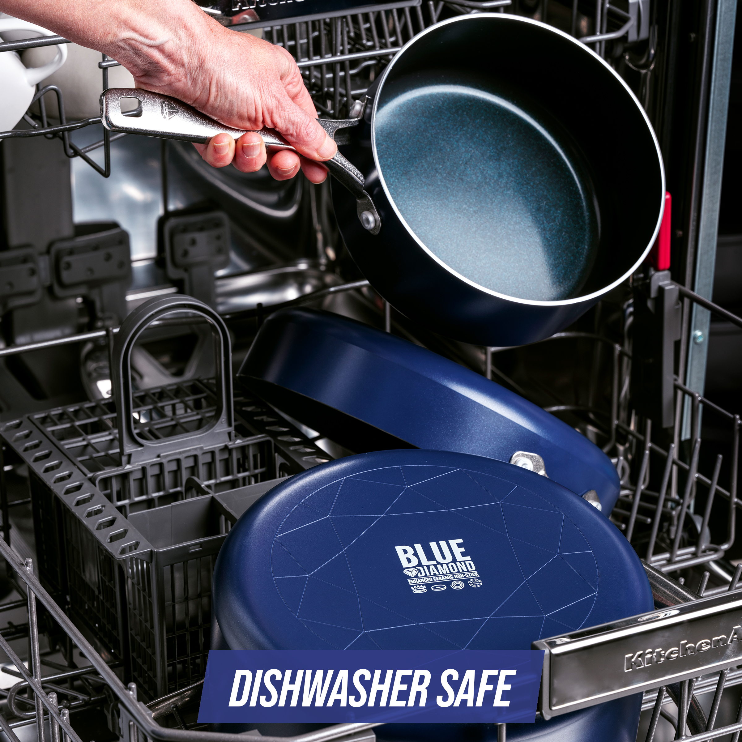 Blue Diamond Ceramic Non-Stick 30-Piece Cookware Set, Dishwasher Safe - image 9 of 12