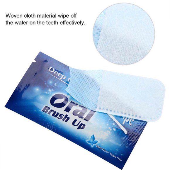 50pcs Disposable Wipe Oral Brush Disposable Wipe Oral Up Finger For Deep Cleaning Wipes Dental Tooth Oral Care