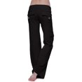 thumbnail image 2 of HAHDAXIA Womens Yoga Pants, Lounge Pants, Wide Leg Sweatpants Bootleg Pants with 3 Button Pockets, 2 of 4
