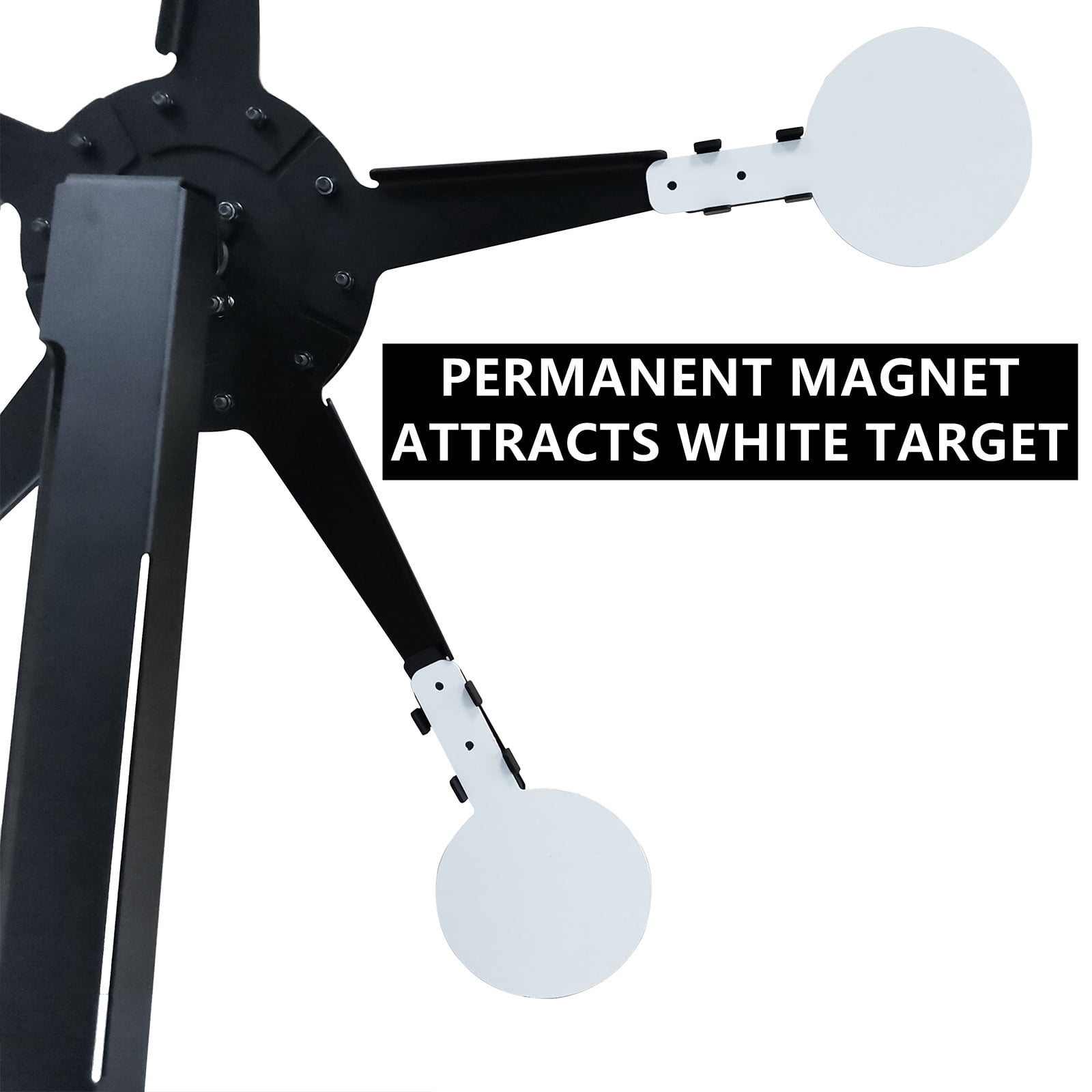 Atflbox Resetting and Rotate The Metal Shooting Target Stand with 5 Steel Plates for BB Guns (Star Plus)