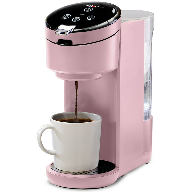 Rejsebureau Symphony brug Instant Solo 2-in-1 Single Serve Coffee Maker for Ground Coffee or K-Cup  Pods with 3 Brew Sizes, Pink - Walmart.com