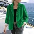 thumbnail image 3 of Cmfcve Womens Corduroy Blazer Fall Winter Dressy Casual Suit Jackets Long Sleeve Button Down Loose Fit Blazer Coat, 3 of 7