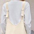 thumbnail image 6 of Yokua Women Fleece Overalls Winter Fuzzy Jumpsuits with Pocket Loose V Neck Sleeveless Sherpa Overalls Ski Snow Bibs, 6 of 8