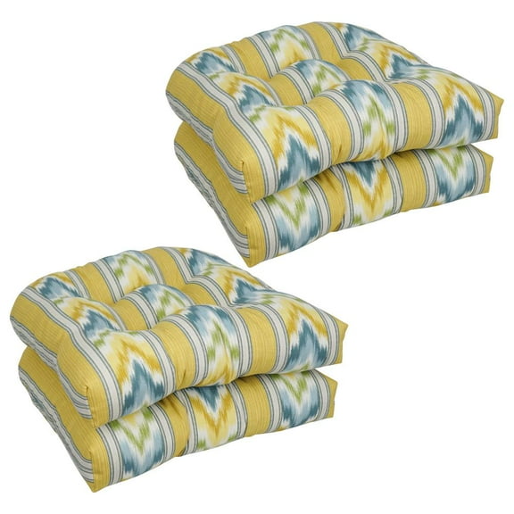 Blazing Needles 19-inch U-Shaped Dining Chair Cushions (Set of 4)  93184-4CH-OD-116