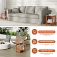 thumbnail image 2 of Adirondack Side Table, Solid Wood End Tables, Small Outdoor Coffee Table Porch Table Pine Wood for Patio, Backyard,Pool, Indoor Companion, 2 of 10