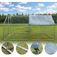 thumbnail image 2 of Enlarged Thicken Metal Chicken Coop Walk-in Poultry Cage House, 2 of 3
