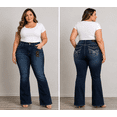 thumbnail image 4 of JACK DAVID WOMEN'S PLUS SIZE Stretch premium denim jeans Dark Blue BOOTCUT JEAN  PANTS, 4 of 8