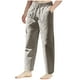 thumbnail image 2 of Puntoco Pantalones casuales de longitud completa para hombre, pantalones casuales sólidos con múltiples bolsillos, pantalones largos con cintura elástica para exteriores, 2 of 5