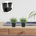 thumbnail image 2 of 100 unids Pequeñas macetas pequeñas plantadoras cuadradas Mini suculento Pote sin platos para Cactus Bonsai (Negro), 2 of 5