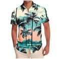 thumbnail image 2 of Titcea Hawaiian Shirt for Men Button Down Short Sleeve Tropical Floral Printed Summer Casual Beach Vacation Shirts Soft and Breathable, S-5XL, 2 of 6