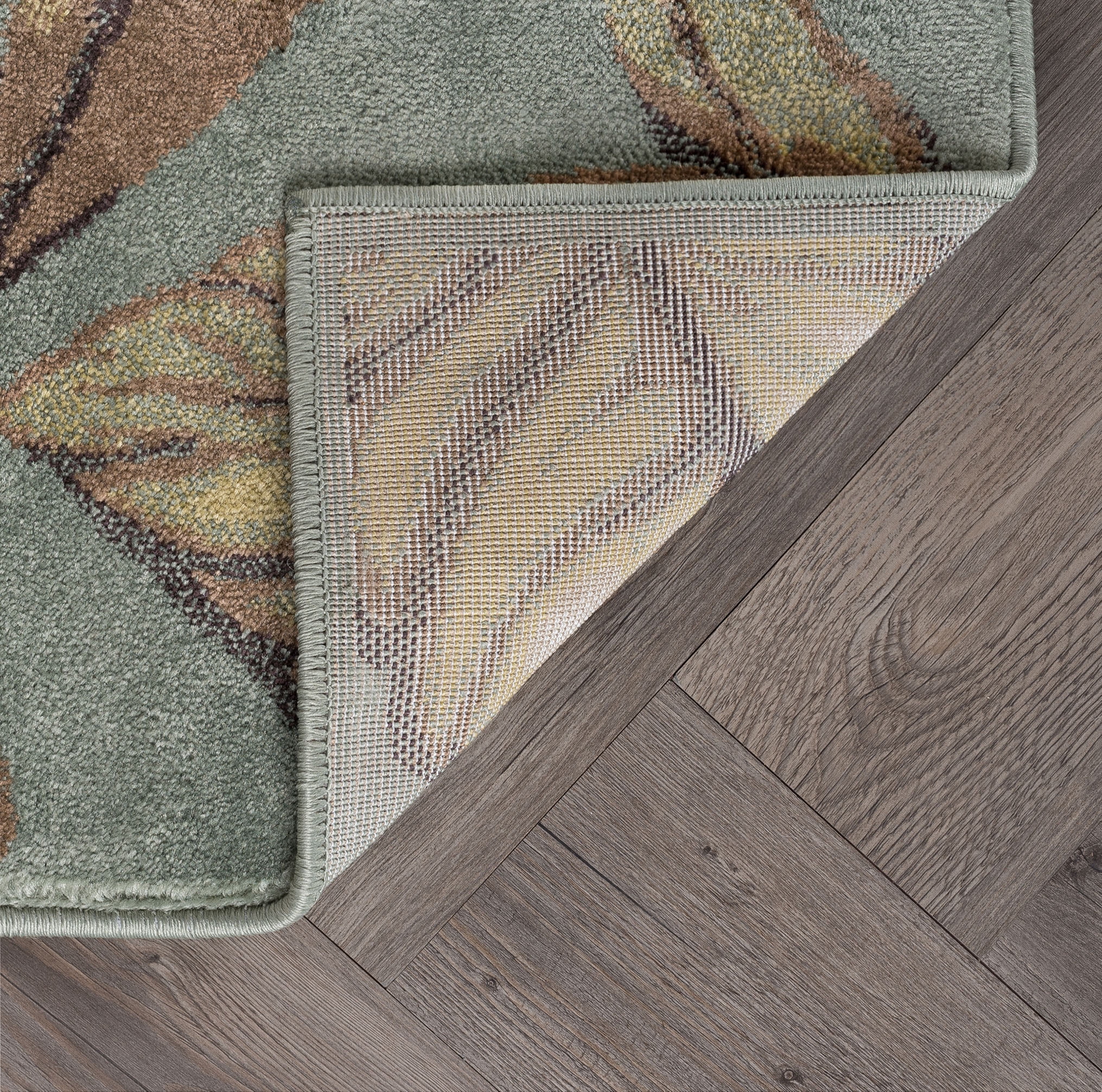 Transitional 8x10 Area Rug (7'10'' x 10'3'') Floral Seafoam, Creamy Ivory Living Room Easy to Clean