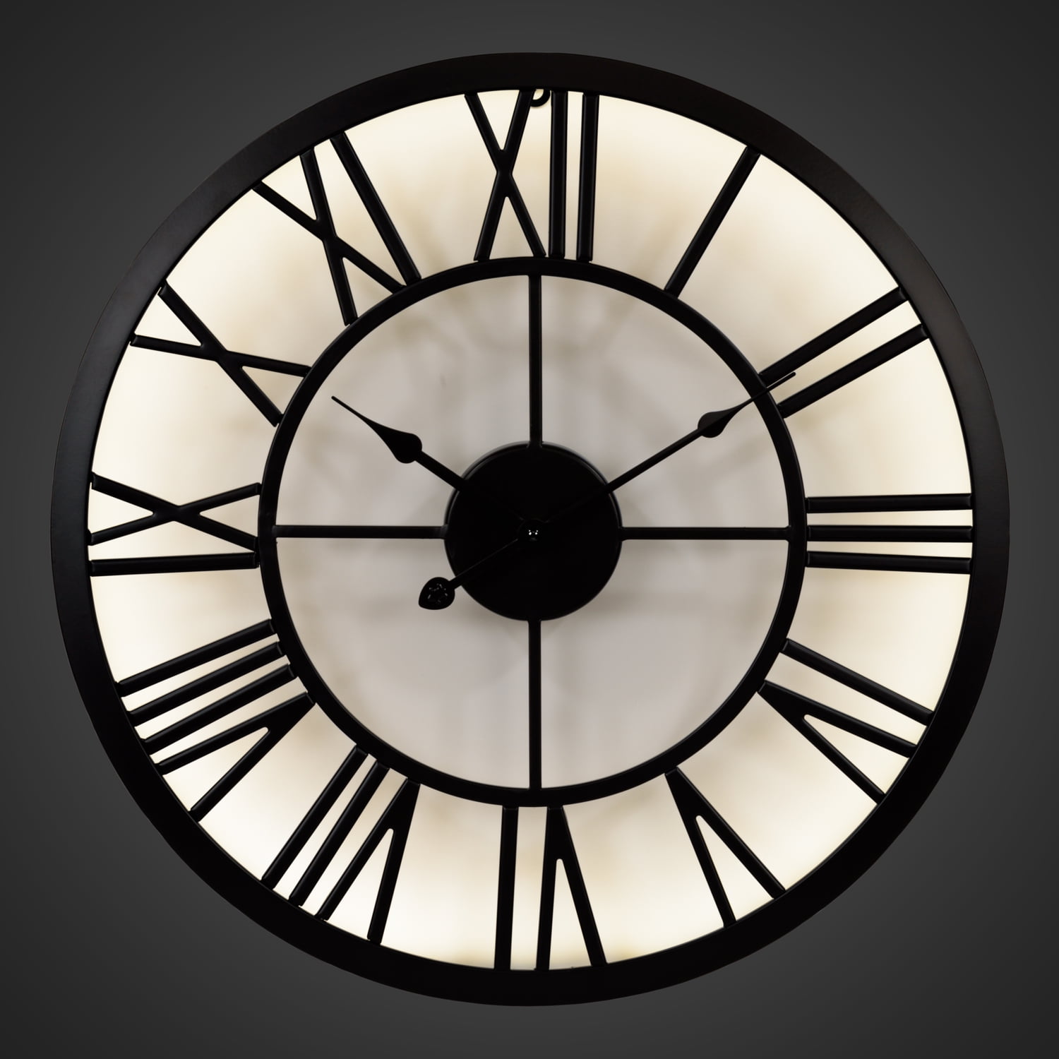 La Crosse Clock 19.7-inch Edison Lighted Analog Quartz Wall Clock, 404-3450B