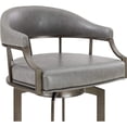 thumbnail image 4 of Edy Swivel 30" Mineral Finish and Gray Faux Leather Bar Stool, 4 of 6