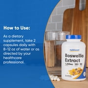 Nutricost Boswellia Extract 65% Boswellic Acid Capsules (1,200 MG) (180 CAPS) - Gluten Free, Non-GMO, Vegetarian