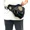Black, variant on Unisex Fanny Pack Utility Waist Bag Cotton Canvas Hip Belt with Pouch Pockets