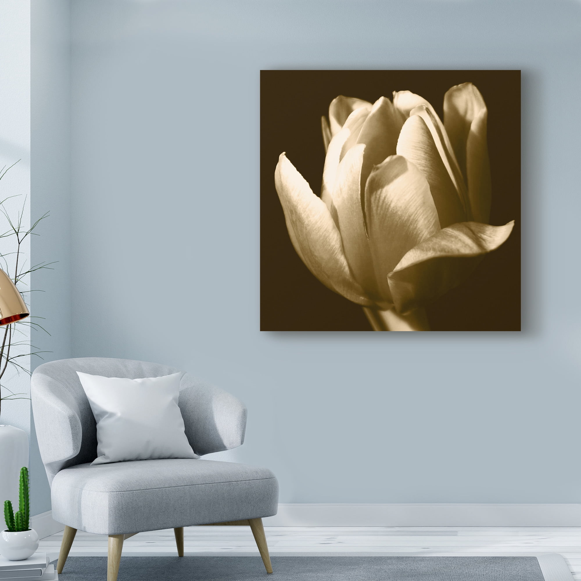 Trademark Fine Art 'Sepia Tulip II' Canvas Art by Renée W. Stramel