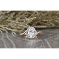 thumbnail image 2 of HeartsAndYou 1.9ct Oval Cut Moissanite Engagement Ring for Women 18k Rose Gold over Silver Halo Twisted, 2 of 8