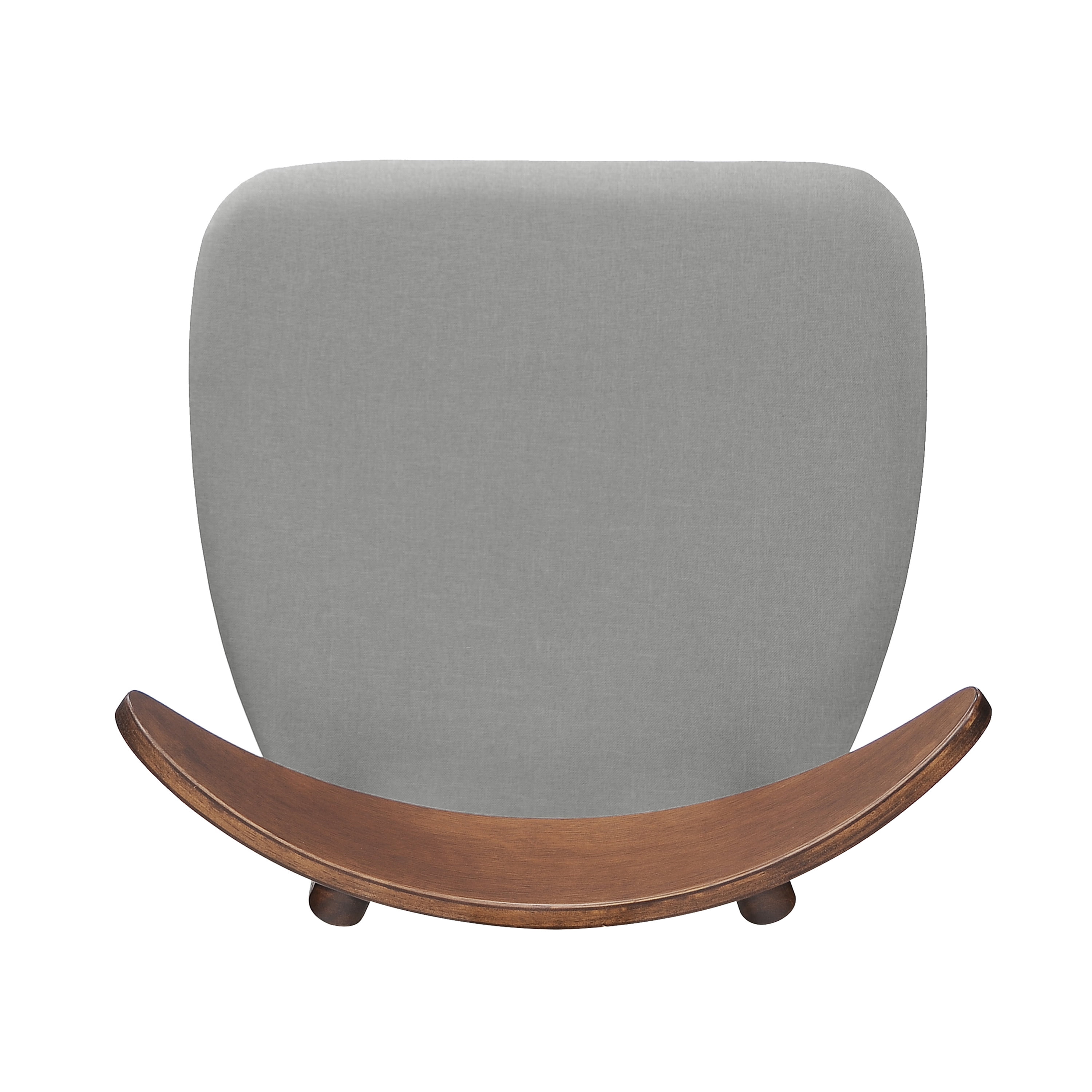 Noble House Branson Indoor Fabric Dining Chairs, Set of 2, Light Grey, Walnut