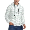 thumbnail image 2 of Honeii Leaf Print Pattern Mens Hoodies Men's Loose Sleeve Sweatshirt,Pullover Hooded Sweatshirt for Men,Essentials Hoodie-3X-Large, 2 of 7
