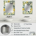 thumbnail image 4 of Designart "Ferns In Lush Green And Yellow" Floral Wall Mirror, Printed Green Wall Mirror, Traditional Bathroom Wall Mirror, Decorative Floral Mirror - 30x40 Inch, 4 of 5