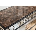 thumbnail image 3 of Kings Brand Furniture Faux Marble Wine Rack Console Table with Wine Bottle and Stemware Storage (Brown), 3 of 5