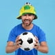 thumbnail image 2 of KAKOWELY Sombrero de animadora de fútbol, accesorio de disfraz, divertido sombrero con temática de fútbol (Brasil), 2 of 4