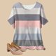 thumbnail image 2 of Camisetas de Manga Corta para Mujeres, Camiseta de Cuello Redondo Impresa de Moda, Primavera Y Verano Casual, 2 of 9