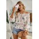 thumbnail image 4 of ABPHQTO Blusa de mujer con hombros descubiertos y estampado floral morado, 4 of 5