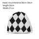 thumbnail image 2 of Gorro de pescador corto con puños de punto de lana para hombres y mujeres, gorros cálidos de invierno con diseño geométrico de diamantes y cuadros, gorro de lana, 2 of 5