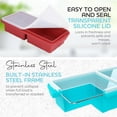 thumbnail image 2 of Silicone Freezer Tray With Lid-soup Container Molds-2-cup Extra Large Ice Cube Tray-makes 4 500ml Portions Cubes  For Freezing Soup Stews Sauces.oven&dishwasher-safe(2-pack), 2 of 7