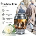 thumbnail image 3 of Dog Autumn Frolic Light Cremation Urn For Adults - Funeral Urns For Ashes - Urns For Ashes Adult Female Mom - Burial Urns For Adult Human Ashes - Memorial Keepsakes For Ashes (Size 3inch,2pcs), 3 of 5