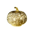 thumbnail image 2 of Halloween Decor, Halloween Pumpkin Lights, Indoor Halloween Table Decorations, Halloween Mantel Decorations, Shiny Gold Speckled Mercury Glass Illuminated Pumpkin Ornament, Warm, 2 of 6