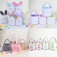 thumbnail image 5 of Bolsa de lona para Pascua, cesta de Pascua hecha a mano, bolsa con orejas de conejo, regalo decorativo, 5 of 5