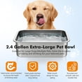 thumbnail image 3 of Elevated Dog Bowl, 2.4 Gallon Adjustable Stainless Steel Water Bowl for Large Breed, Dog Water Feeder, Pet Feeder with Full Metal Stand for Relief Joint Pressure, Easy Clean, 3 of 8
