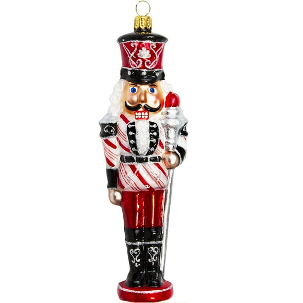 Peppermint Twist Nutcracker Polish Glass Christmas ...