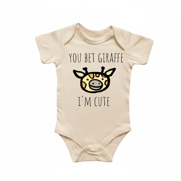 Giraffe Safari Animal Newborn Baby Bodysuit