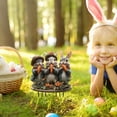 thumbnail image 4 of Easter Bunny Garden Insert, Easter Bunny Egg Outdoor Garden Yard Art, 11.8×7.8 Inch Waterproof Sun-Proof Holiday Landscaping Sign for Flower Bed Courtyard, 4 of 6