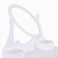thumbnail image 2 of Patiojoy Mirrored Dressing Table Wooden Vanity Makeup Unit w/ Cushioned Stool White, 2 of 9