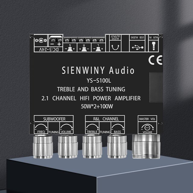 Placa De Amplificador De Subwoofer Estéreo De Audio Módulo amplificador de audio 2.1 de 3 canales 50WX2 100W CS8673E compatible con Bluetooth