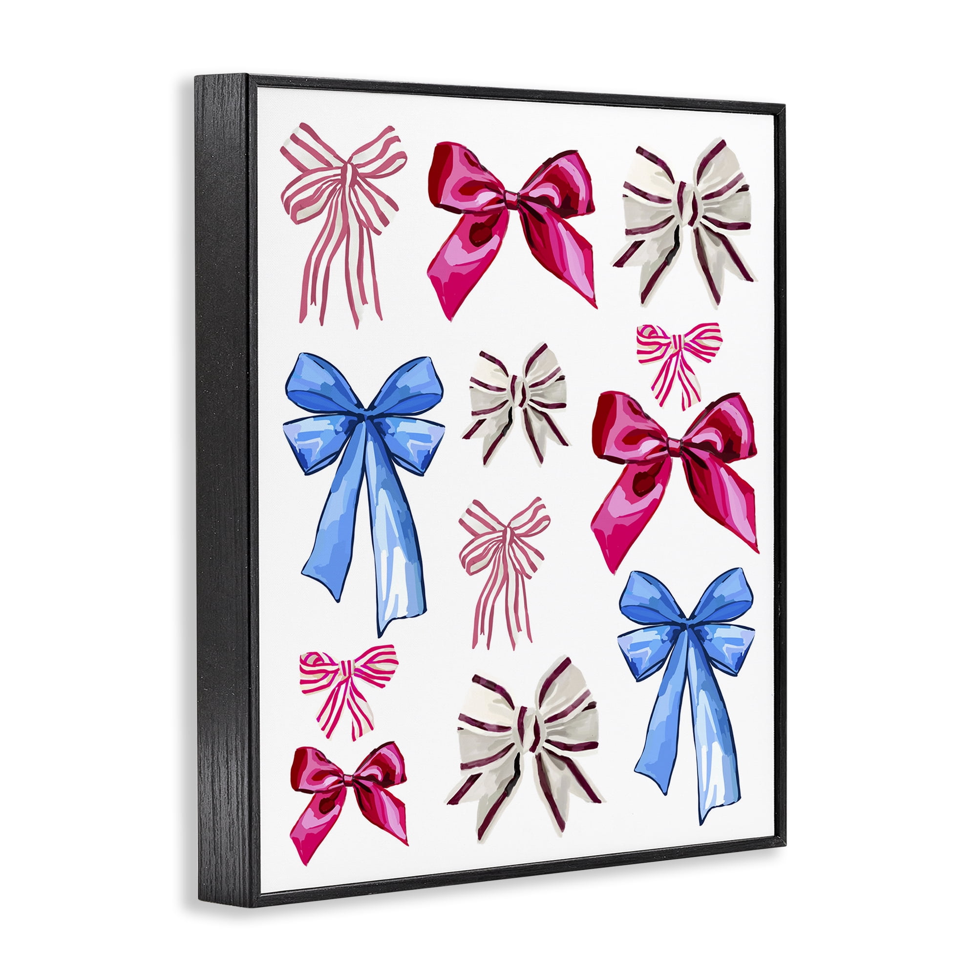 Stupell Industries Varied Fashion Ribbons Beauty & Fashion Painting Black Framed Art Print Wall Art, 16 x 20