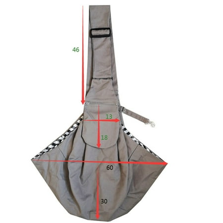 Canvas Pet Dog Backpack for Small Dog Adjustable Messenger Bag Cat Dog Carrier Cross Body Bags Comfortable Tote Pet Carrying (GRAY)