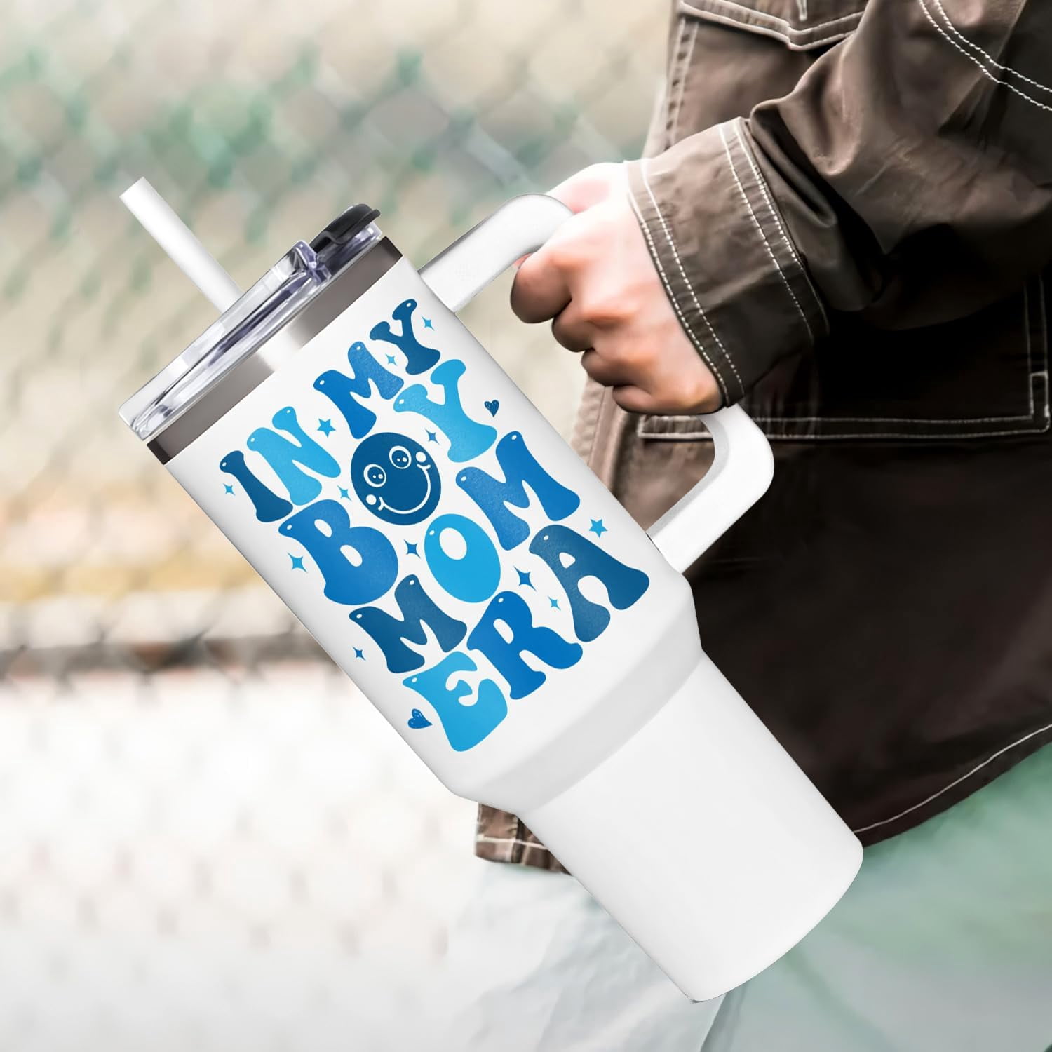 Mothers Day Gifts For Boy Mom, Boy Mom Gifts, Era - In My Boys Moms Era - Funny Tumbler 40oz With Handle