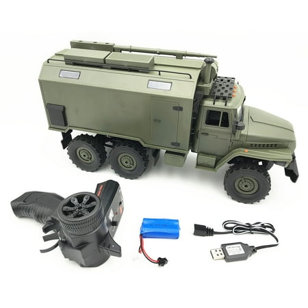 Incident Command Vehicles WPL B36 Ural 1/16 2.4G 6WD Rc Car Military Truck Rock Crawler Command Communication Vehicle RTR Toy RTR type 1:16 ()
